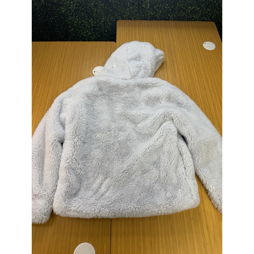 Under Armour Youth Fleece Cozy Jacket Xl Off White Zip Fuzzy Loungewear Soft - Picture 8 of 8